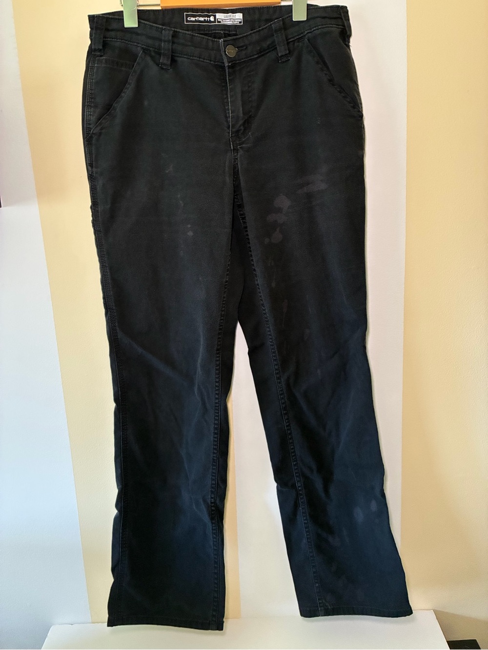 Carhartt Loose Fit Carpenter Pants Women's Size 6 Black Canvas Utility Work